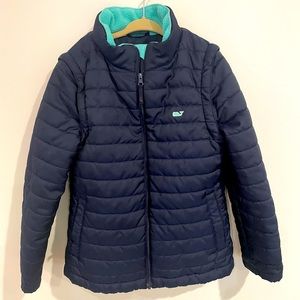 Vineyard Vines winter coat.  Fleece lined.  Youth size 5-6